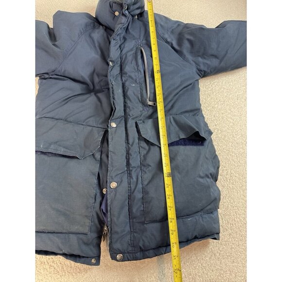 Vintage 80s North Face Blue Puffer Down Parka Jacket Brown Label‎ Size Medium - Picture 9 of 11